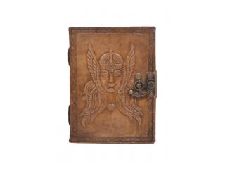 Handmade Vintage New Antique Design Queen Embossed Leather Journal Notebook Charcoal Color Journals 7x5 Inches Notebook